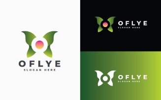 OFLYE - Nature Inspired Butterfly / Leaf Logo