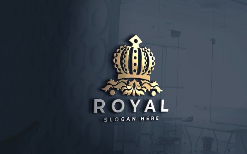 Royal Crown Ornament Logo Template