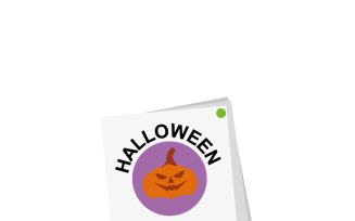 Spooky Halloween Pumpkin Calendar for October 31st EPS