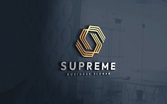 Supreme Hexagon Lines Logo