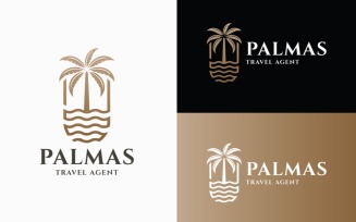 Tropical Palm Tree Resort & Travel Logo