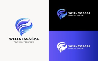 Wellness Spa - Serene Flowing Wellness Logo