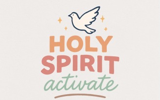 Holy Spirit Activate PNG, Christian Digital Download, Faith Shirt Design, Dove Art, Modern