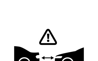 Maintain Safe Driving Distance Between Cars Illustration