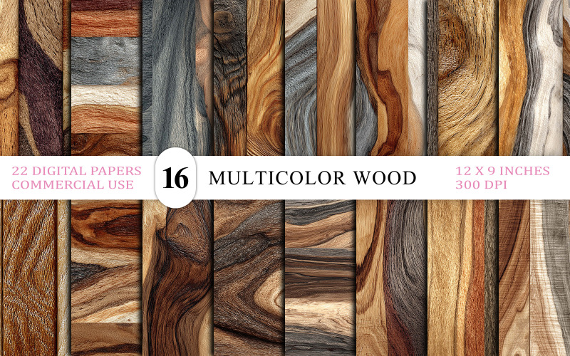Realistic Multitone Tree Wood | Grain Natural Multicolor Wood Grain Texture | Earthy Wood Surface Background