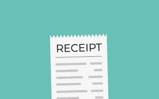 Vector Commercial Receipt Template Illustration for Business Transactions