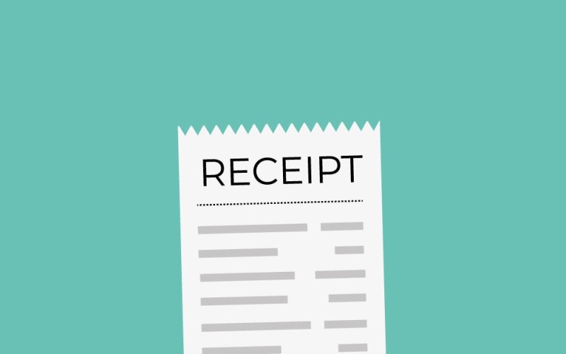 Vector Commercial Receipt Template Illustration for Business Transactions Vector Graphic