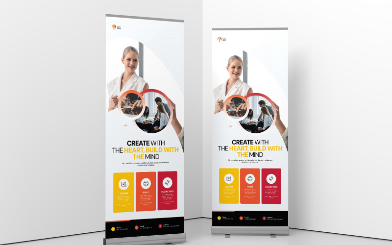 Create With The Heart Build With The Mind Template Corporate Identity