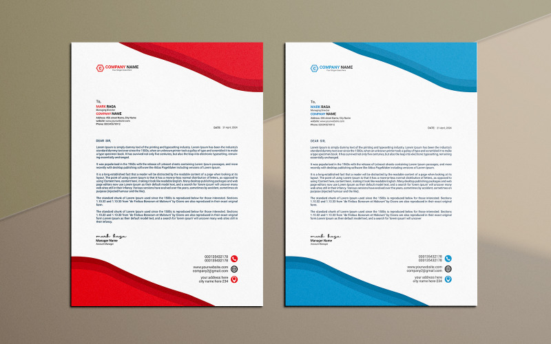 Creative And professional Letterhead Design, Modern Letterhead Design, Unique Letterhead Corporate Identity