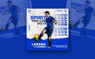Game Day Soccer Match Social Media Poster