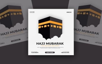 Hajj Mubarak Social Media Post Template Design