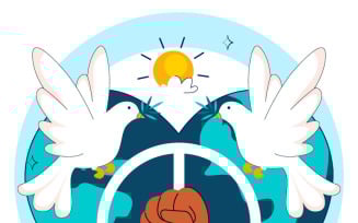 10 International Day of Non-Violence Illustration