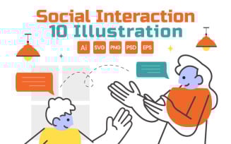 10 Social Interaction Illustration