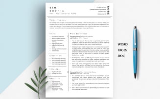 Modern Resume Template with Photo – 2025 Professional CV for Word, Pages & Google Docs