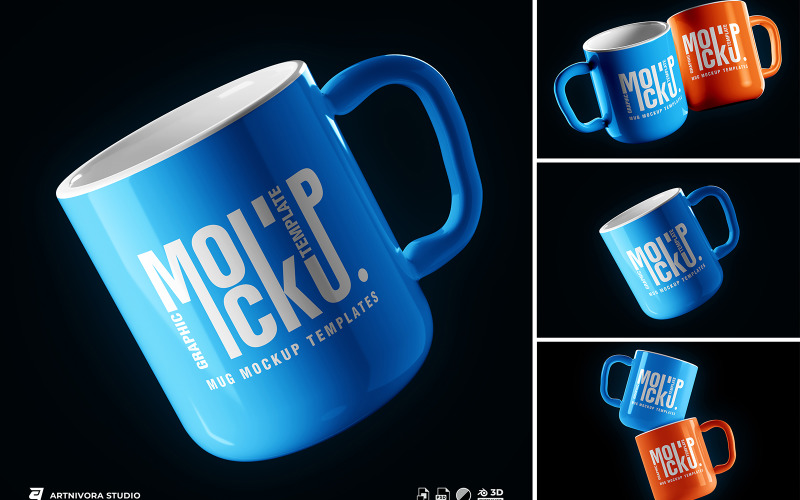 Mug Mockup Sets Design Template Product Mockup