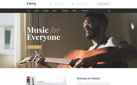 Melody - Music School Multipage HTML5 Website Template