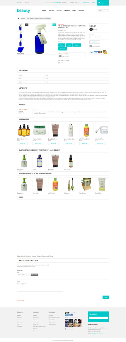Kit Graphique #53354 Online Boutique Prestashop Template - Prestashop Products Page Screenshot
