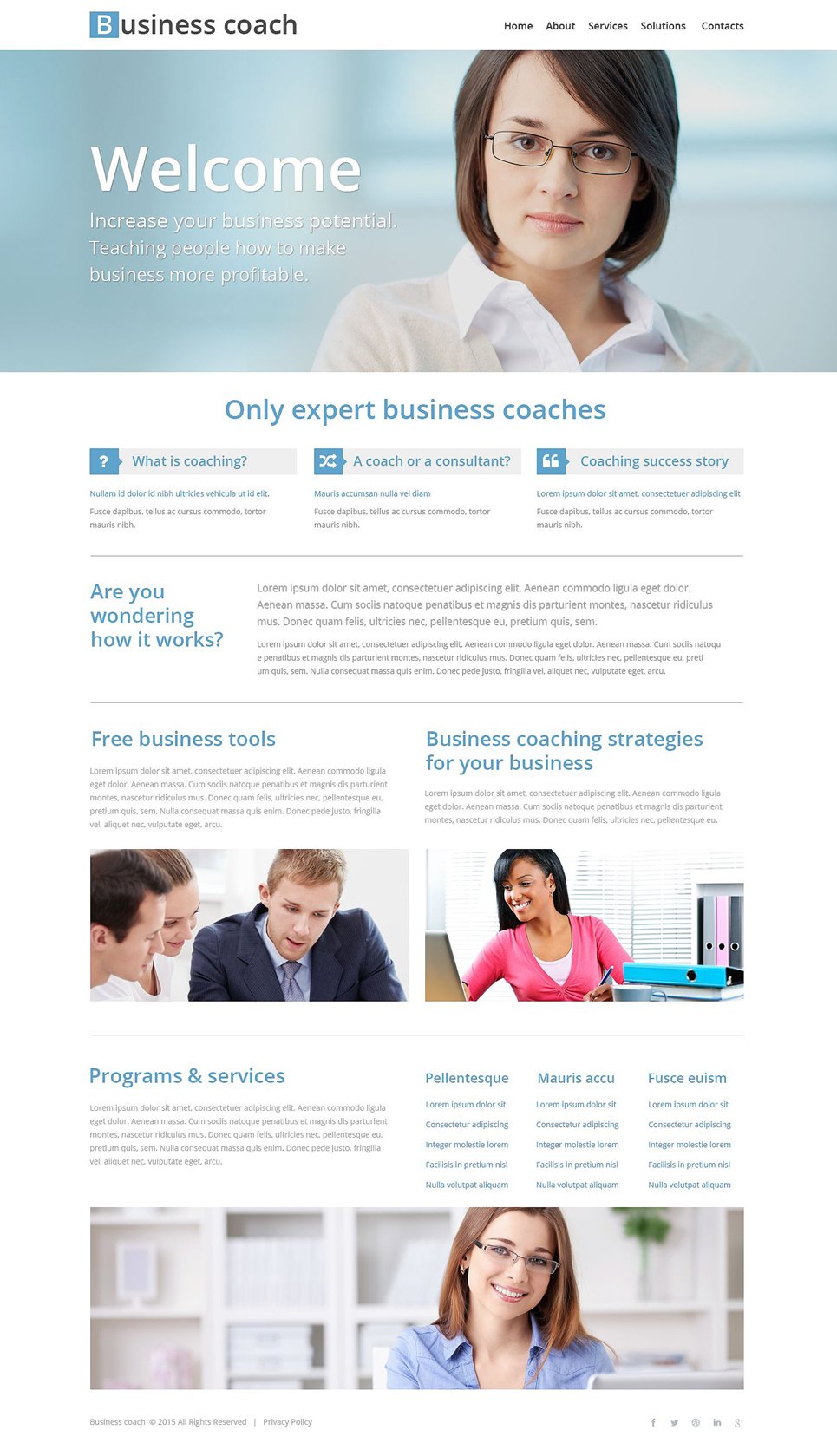 Business School Website Template New Screenshots BIG