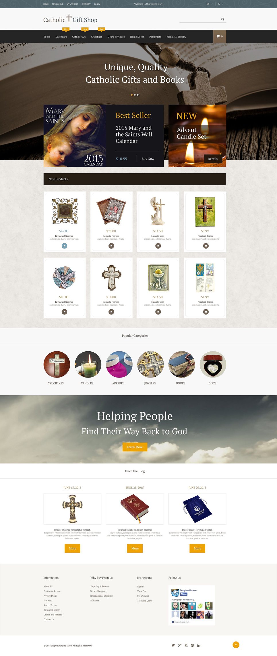 Catholic Gifts Magento Theme New Screenshots BIG