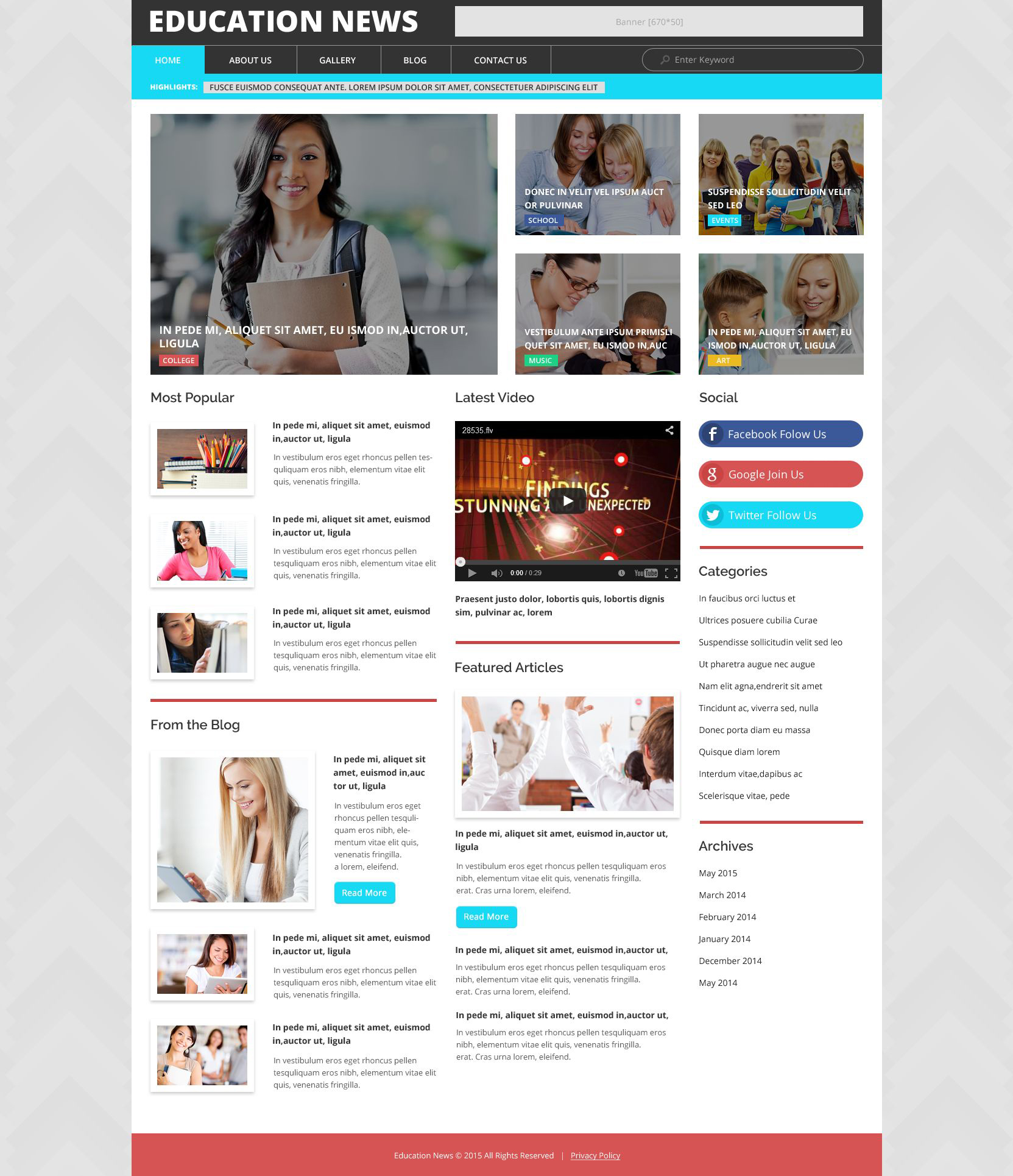 Education WordPress Template