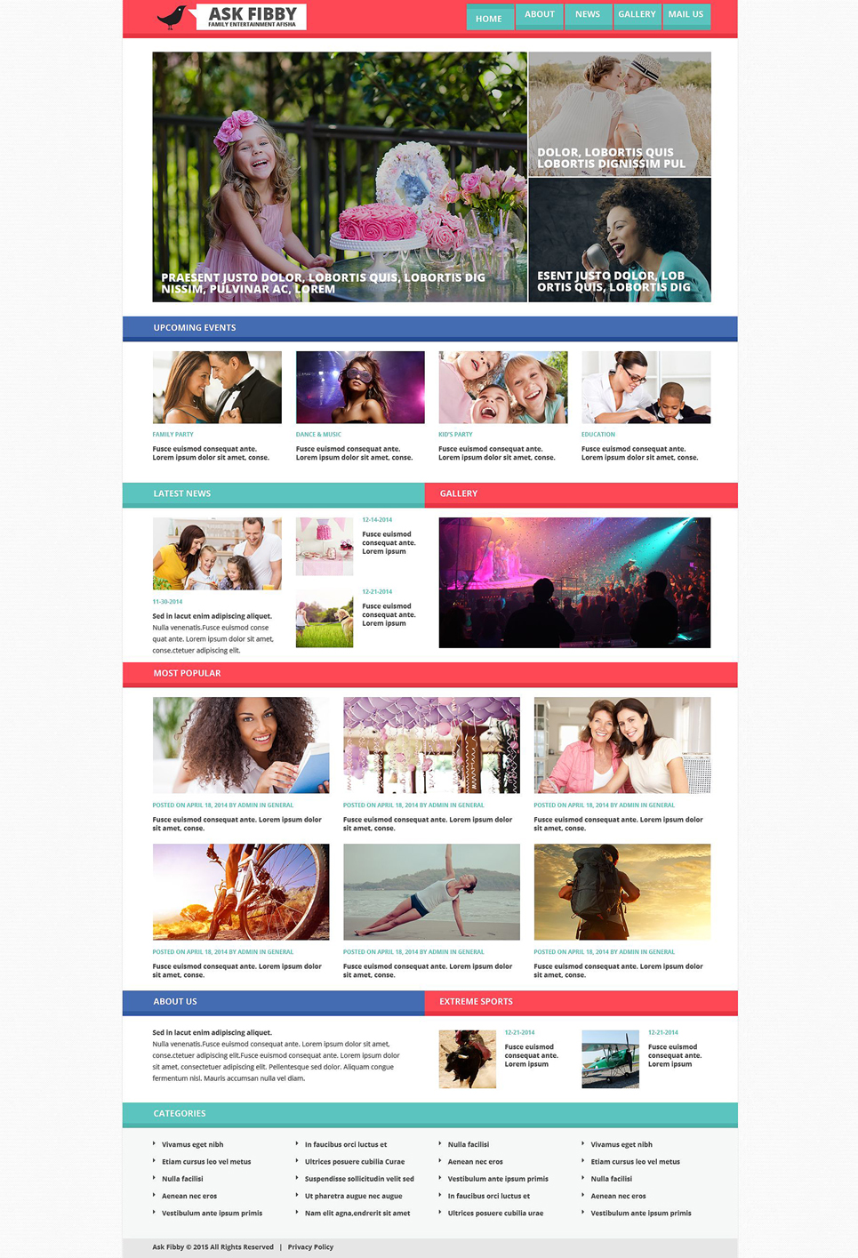 Family Entertainment Center Website Template New Screenshots BIG