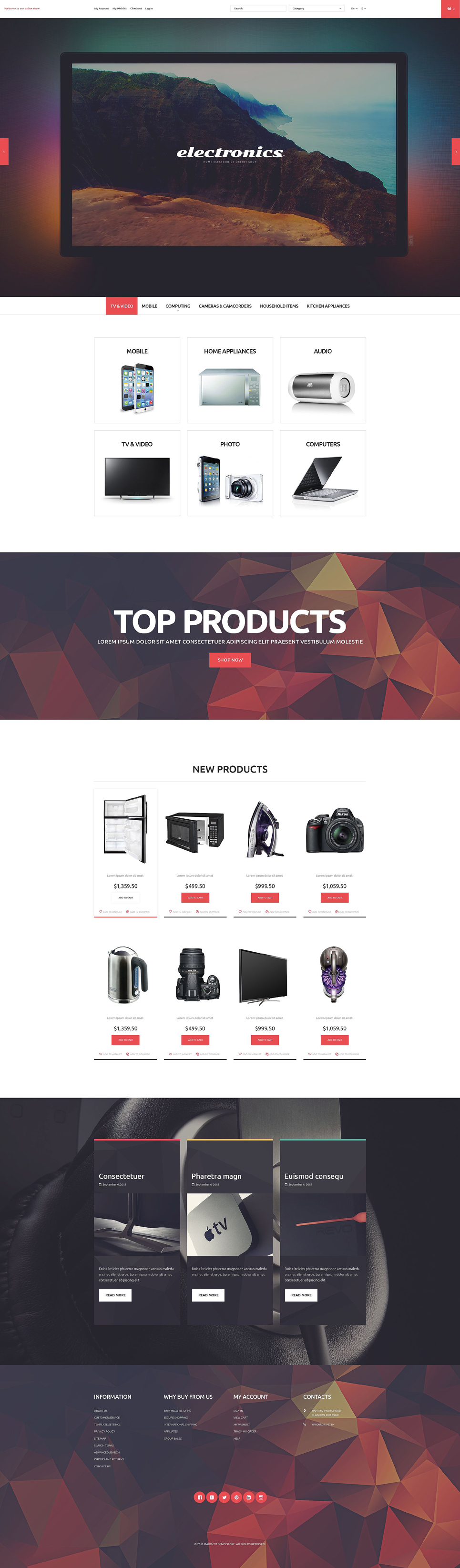 Home Electronics Store Magento Theme New Screenshots BIG