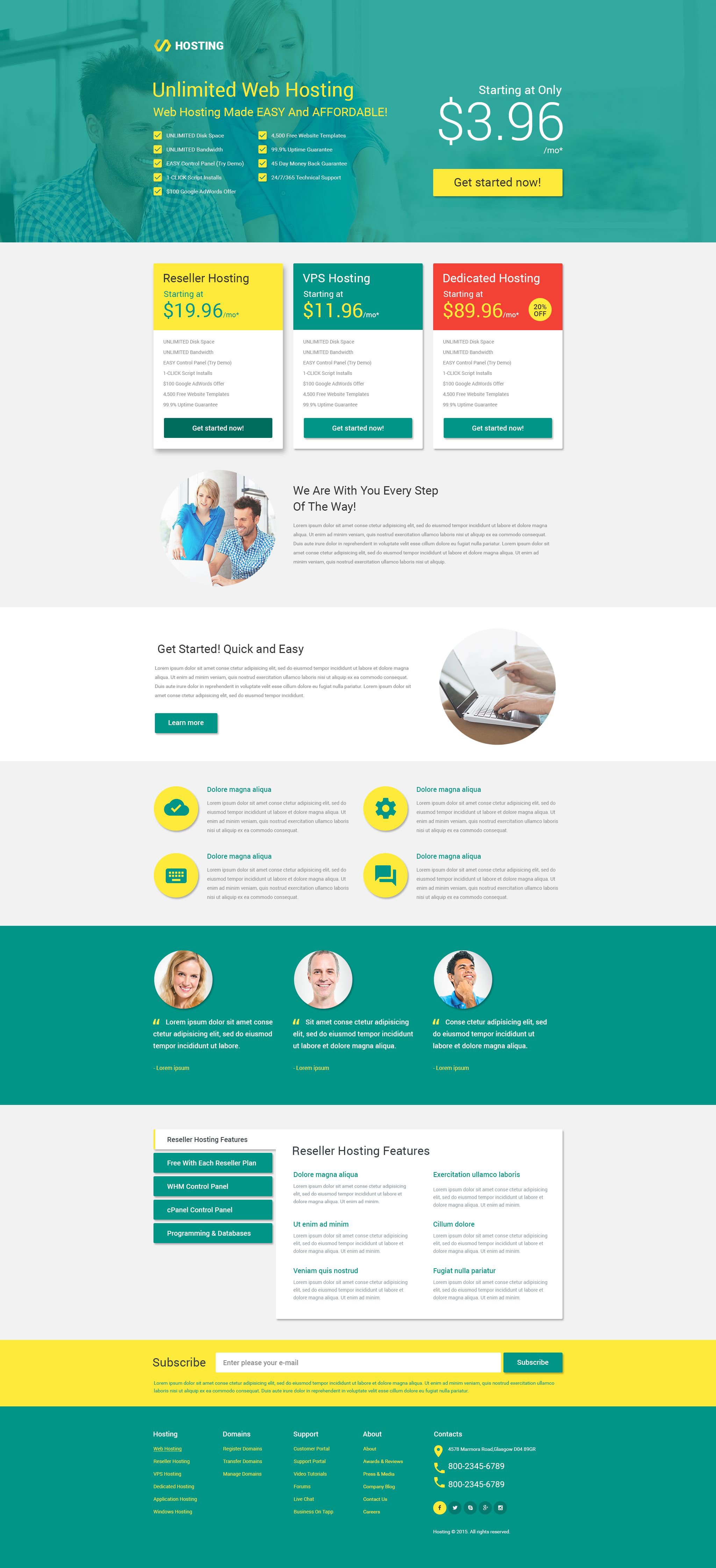 hosting responsive landing page template_53399 original