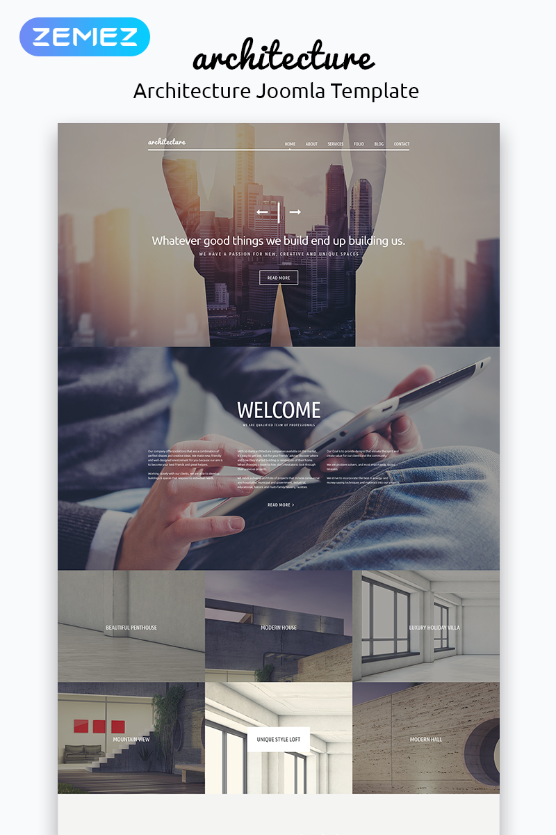 Joomla Vorlage namens "Architecture - Architecture" #53361