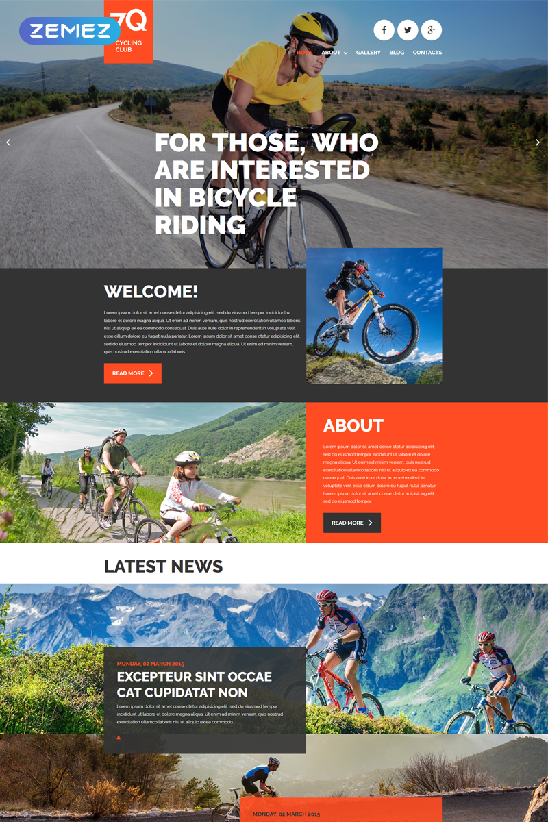 Joomla Vorlage namens "Cycling" #53315
