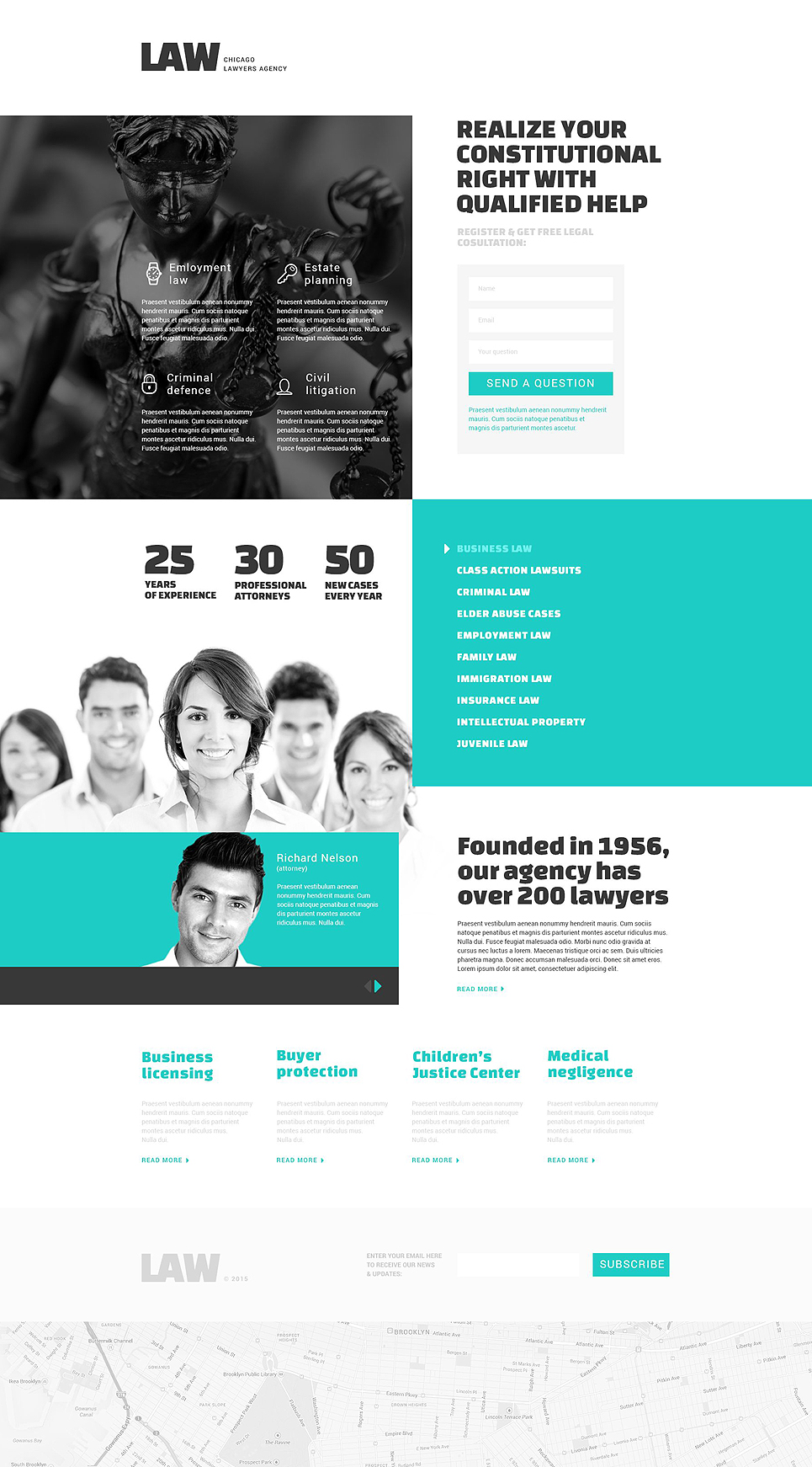 Law Firm Responsive Landing Page Template New Screenshots BIG