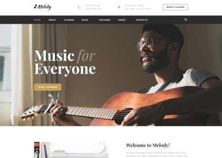 Music School Multipage HTML5