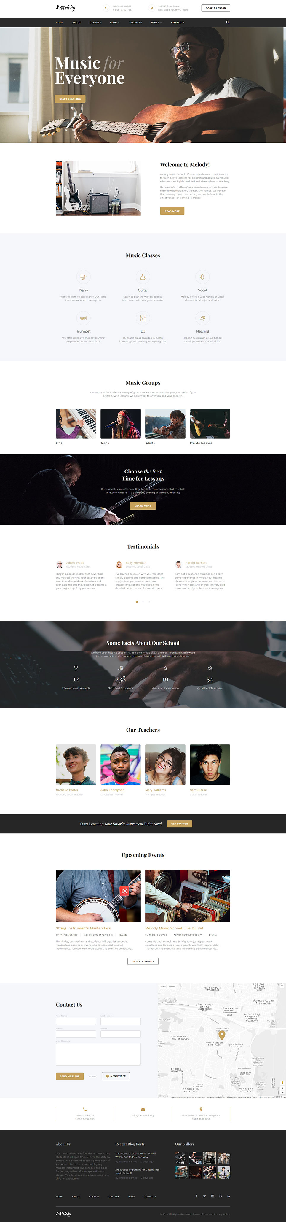 Music Education Website Template New Screenshots BIG