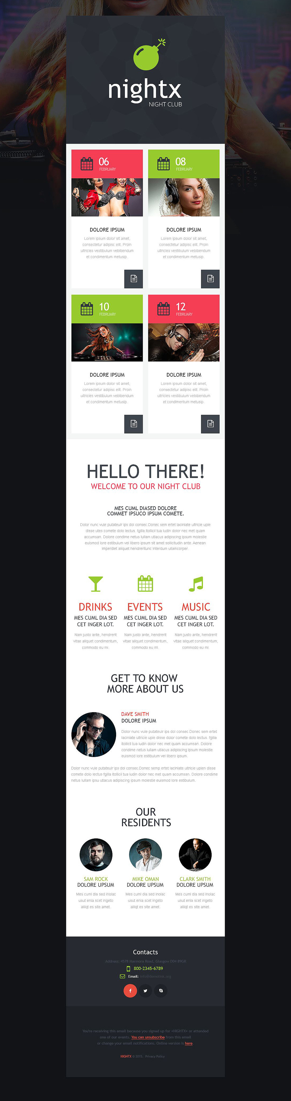 Night Club Responsive Newsletter Template New Screenshots BIG