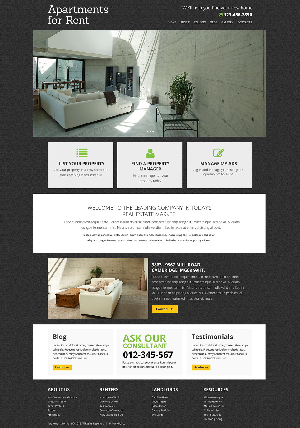 Real Estate Agency Drupal Template New Screenshots BIG