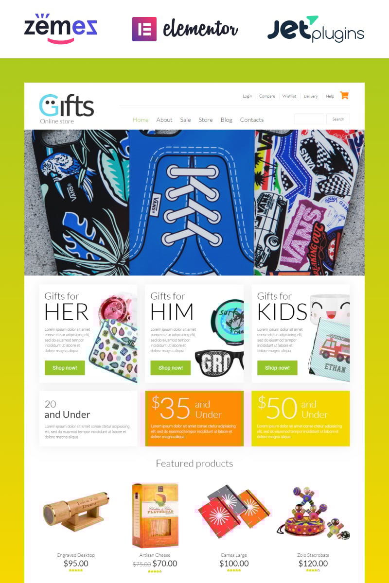 Reszponzív Gifts Shop WooCommerce sablon 53330