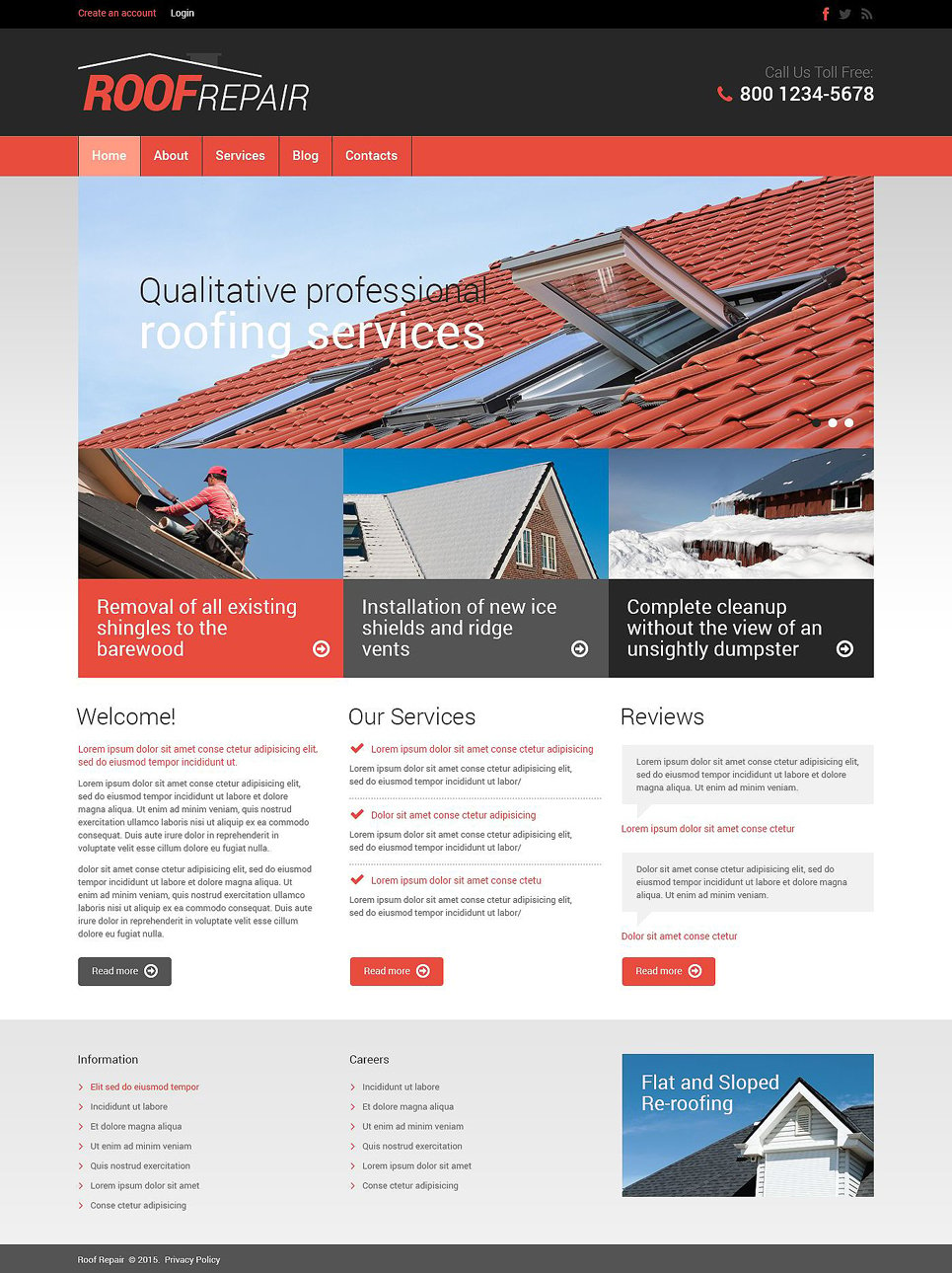 Roofing Company Responsive Drupal Template New Screenshots BIG