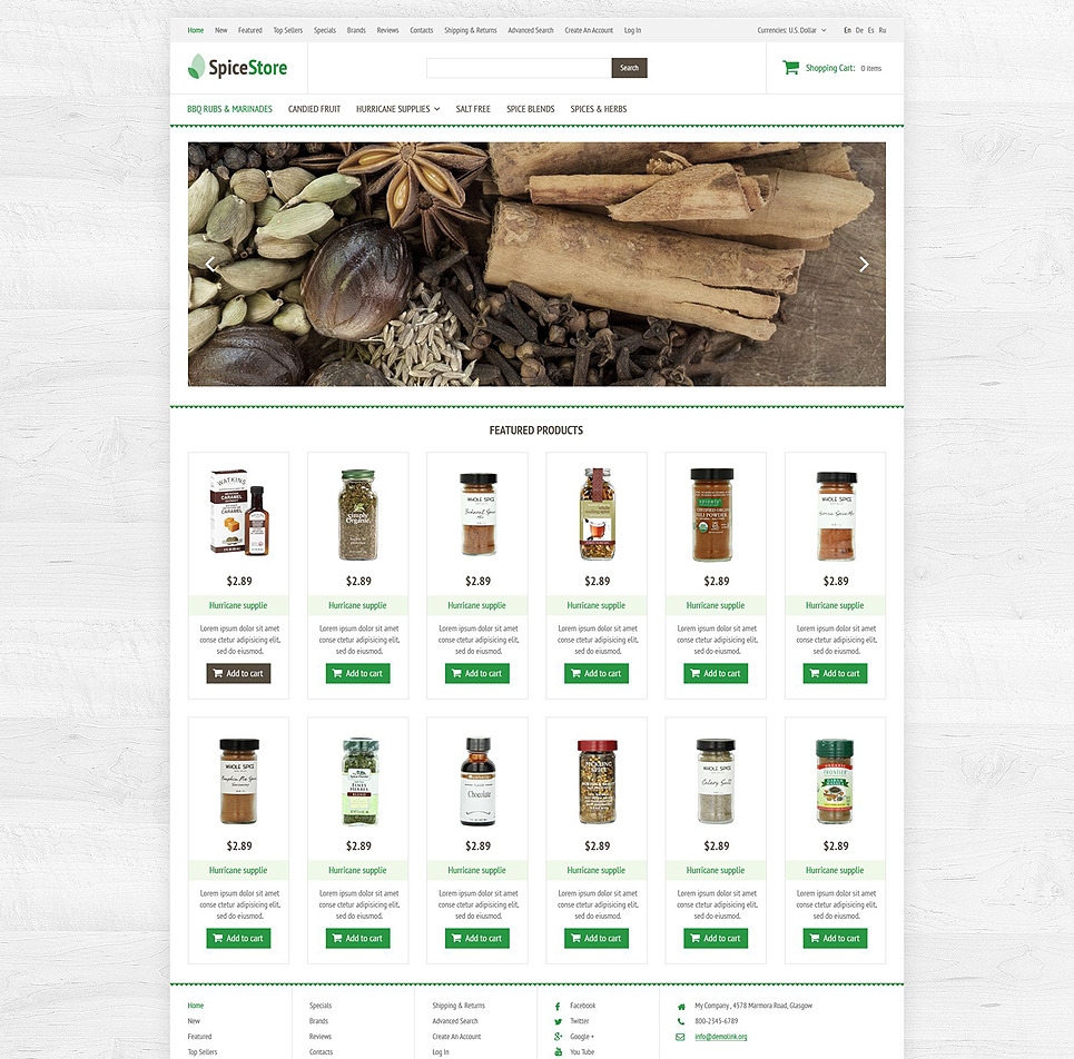 Spice House osCommerce Template Big Screenshot Spice House OsCommerce Template New Screenshots BIG