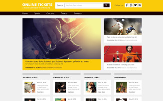Tickets Online Website Template