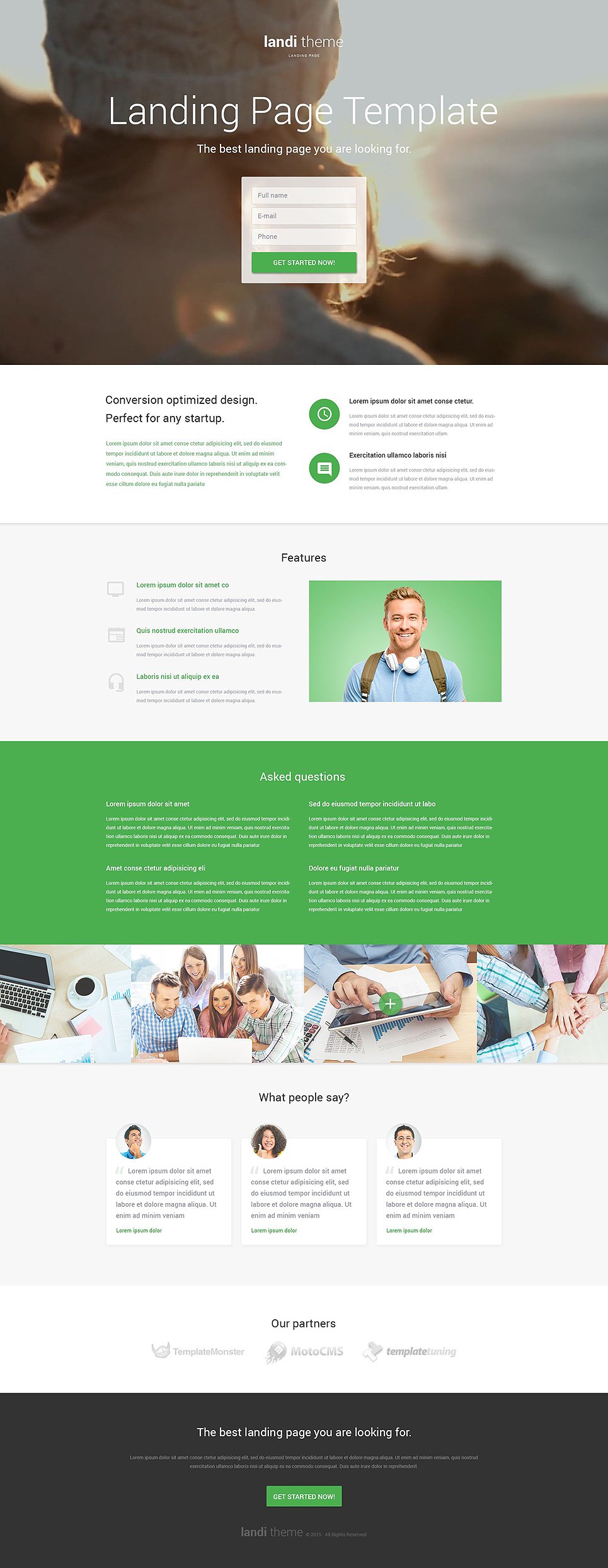 Web Development Responsive Landing Page Template #53378