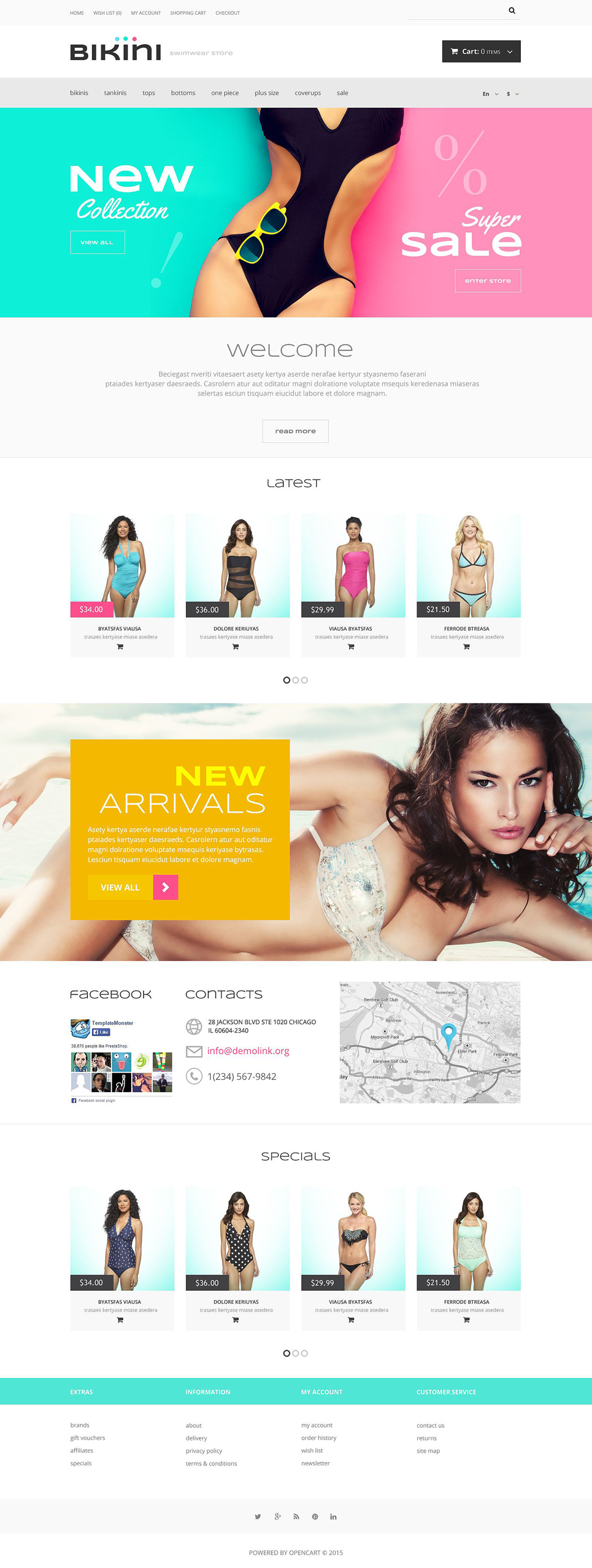 Women Swimwear Store OpenCart Template New Screenshots BIG