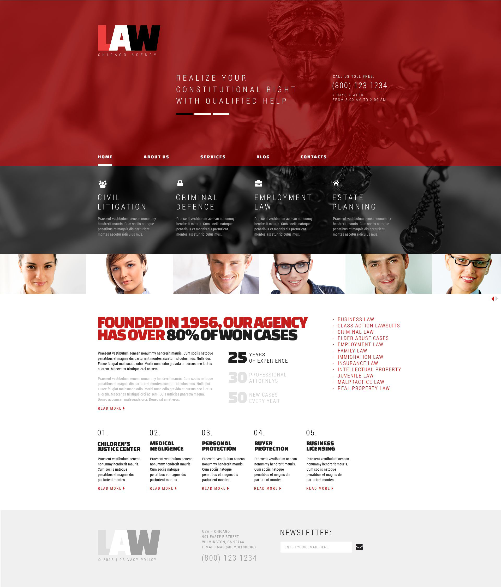 WordPress Theme namens "Law" #53371