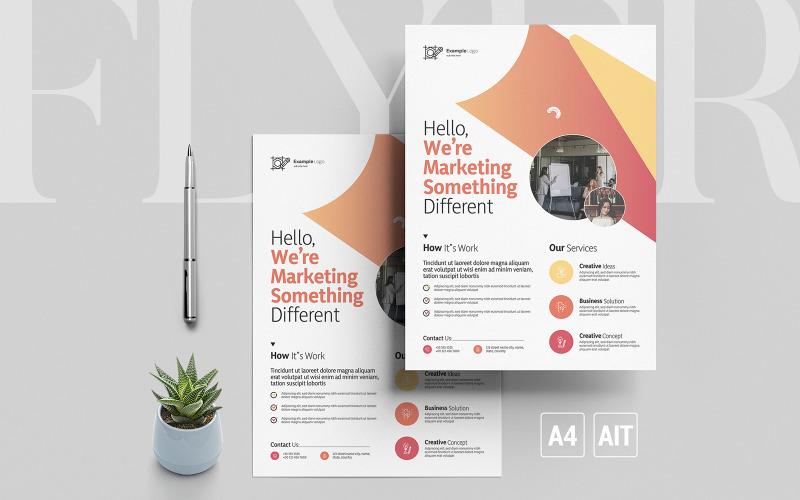 Digital Marketing Flyer (Illustrator CC) Corporate Identity