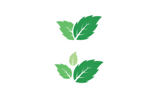 Ecology Tree Leaf vector icon illustration logo design v.48