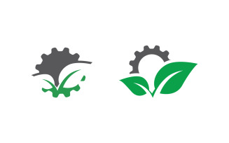 Ecology Tree Leaf vector icon illustration logo design v.49