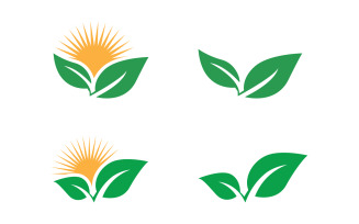 Ecology Tree Leaf vector icon illustration logo design v.50