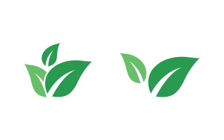 Ecology Tree Leaf vector icon illustration logo design v.51