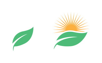 Ecology Tree Leaf vector icon illustration logo design v.53