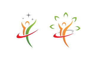 Healthy life Human fit sport logo sign illustration v1.355