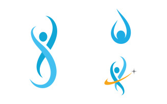 Healthy life Human fit sport logo sign illustration v1.357