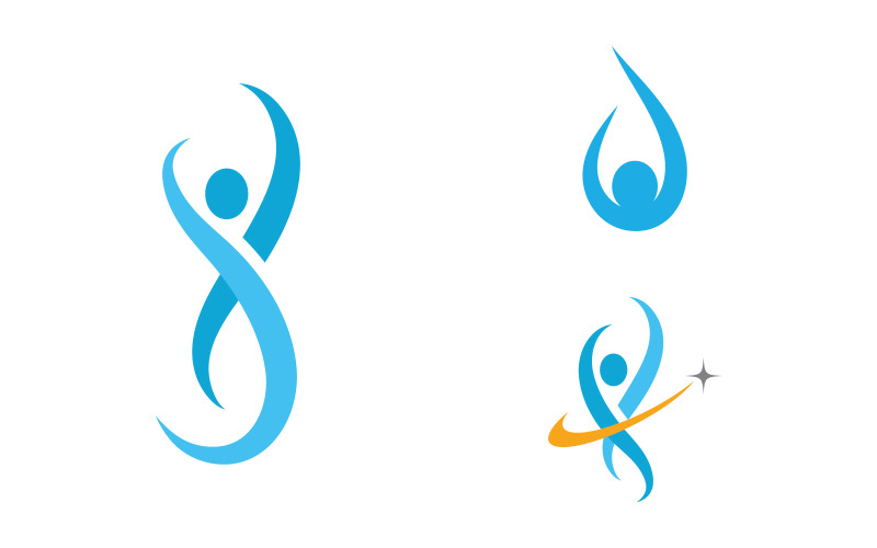 Healthy life Human fit sport logo sign illustration v1.357 Logo Template